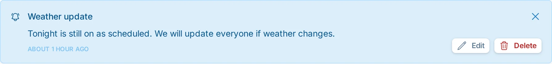 Notification manager controls in slowpitch.love, a softball league communication tool